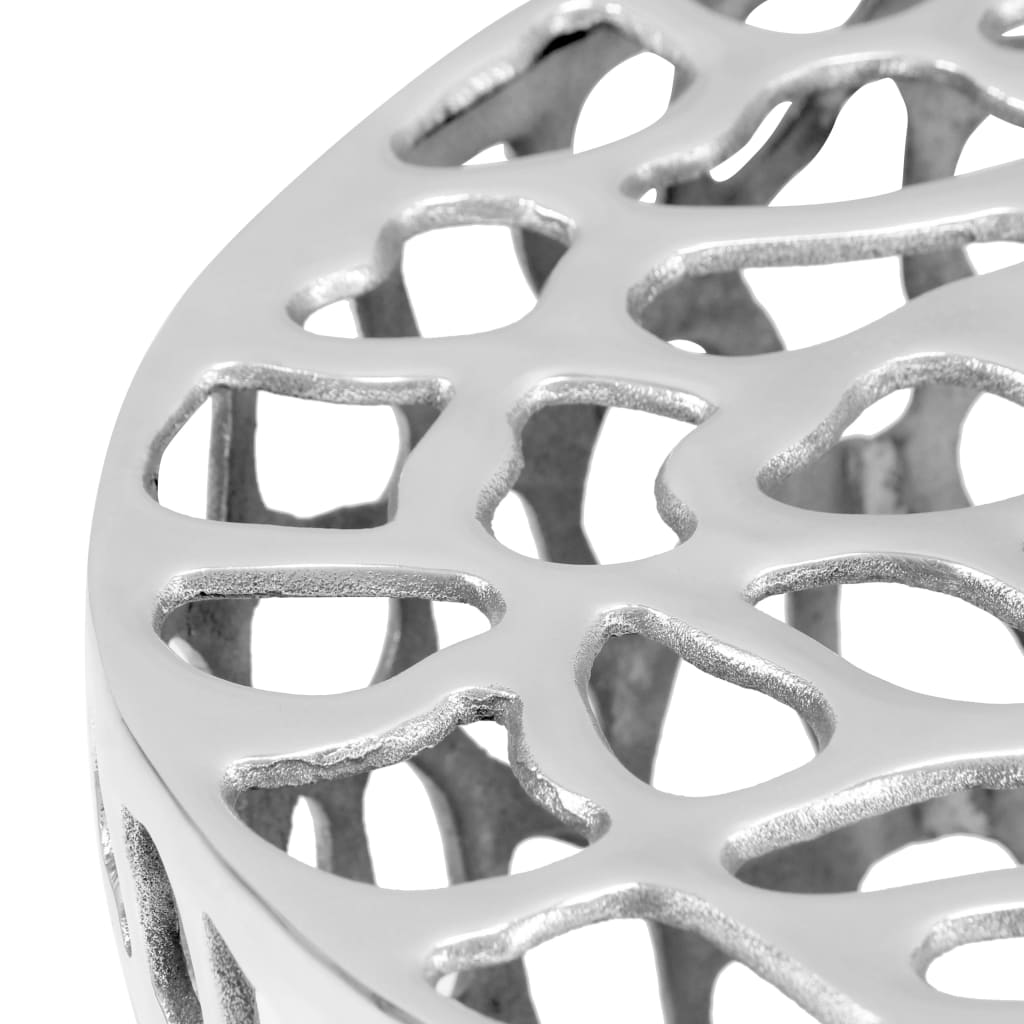 журнальный столик из литого алюминия 70 х 30 см, серебристый