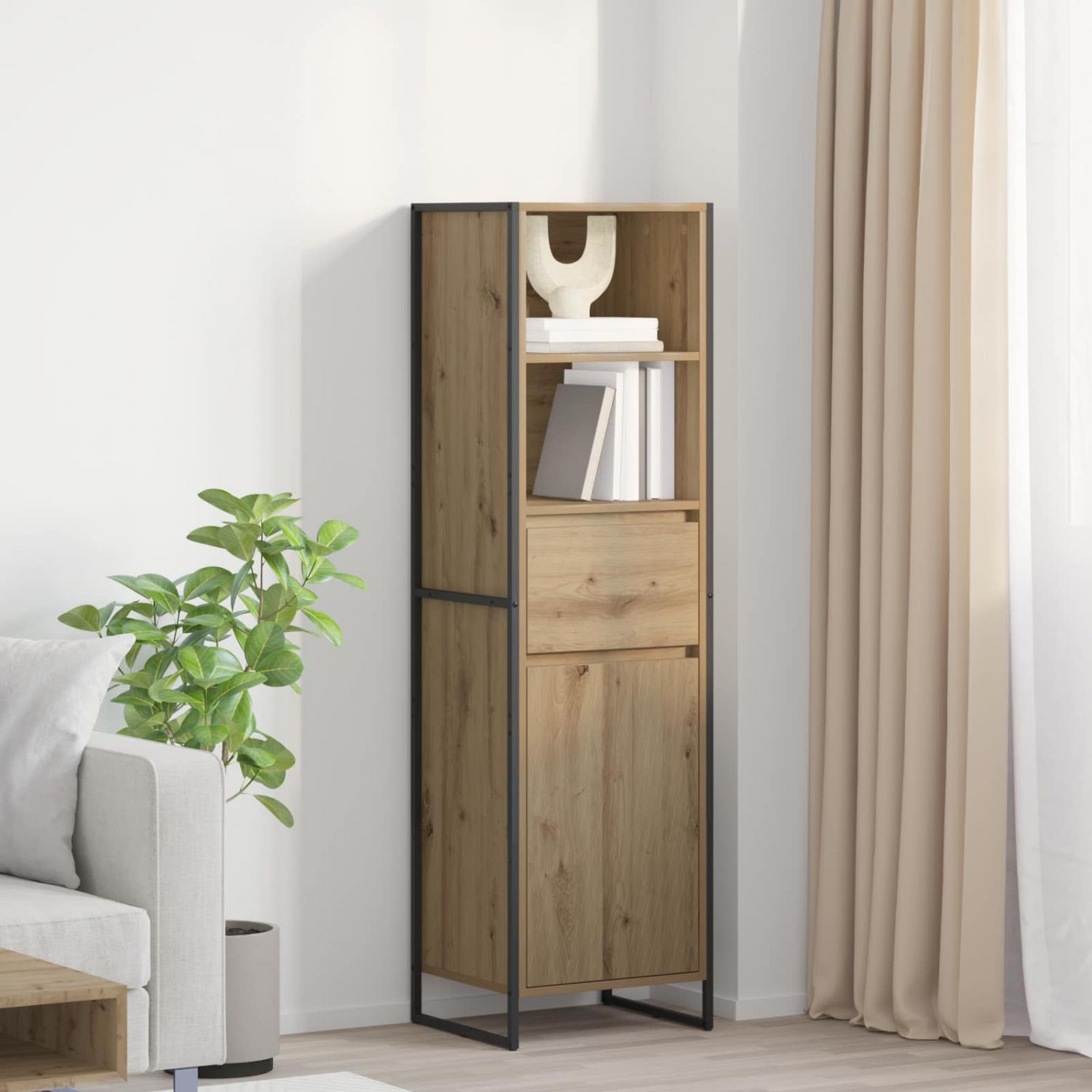 Raamaturiiul Artisani tamme 43 x 36 x 150.5 cm Tehispuit