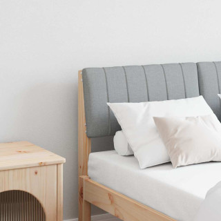 Polsterdatud voodiots Helehall 120 cm Tahke mänd