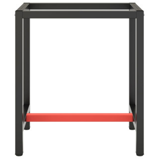 tööpingi raam, must ja matt punane, 70x50x79 cm, metall