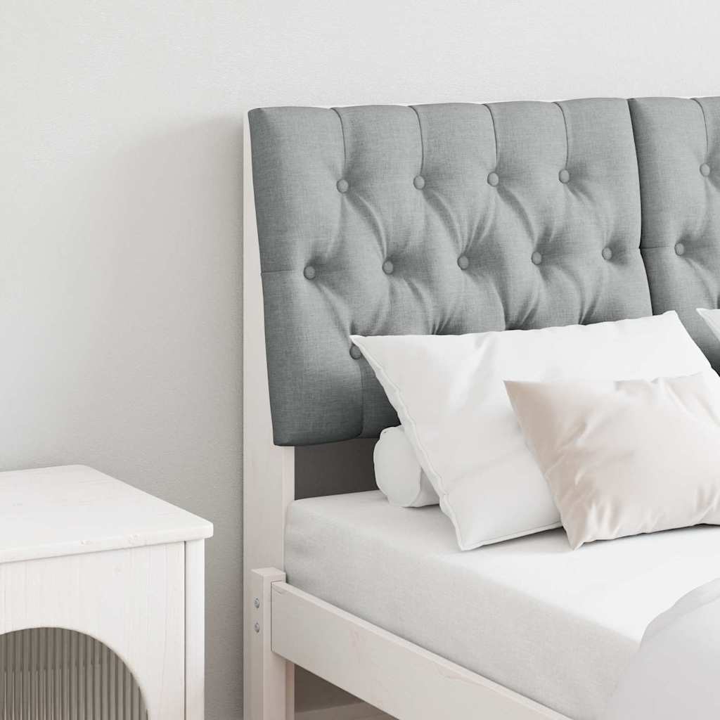 Polsterdatud voodiots Helehall 120 cm Tahke mänd