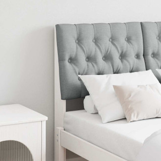 Polsterdatud voodiots Helehall 120 cm Tahke mänd