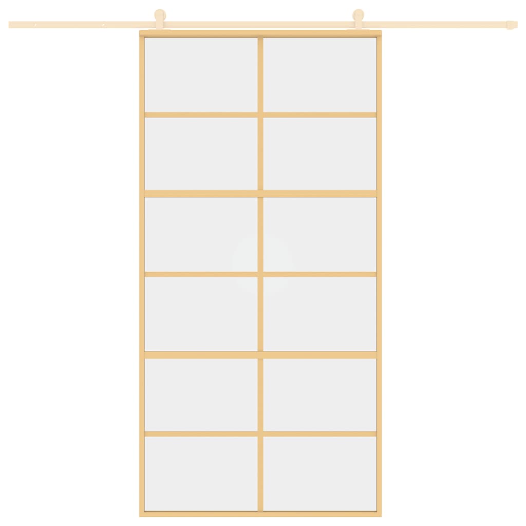 liuguks, kuldne, 102,5x205 cm, läbipaistev ESG-klaas/alumiinium