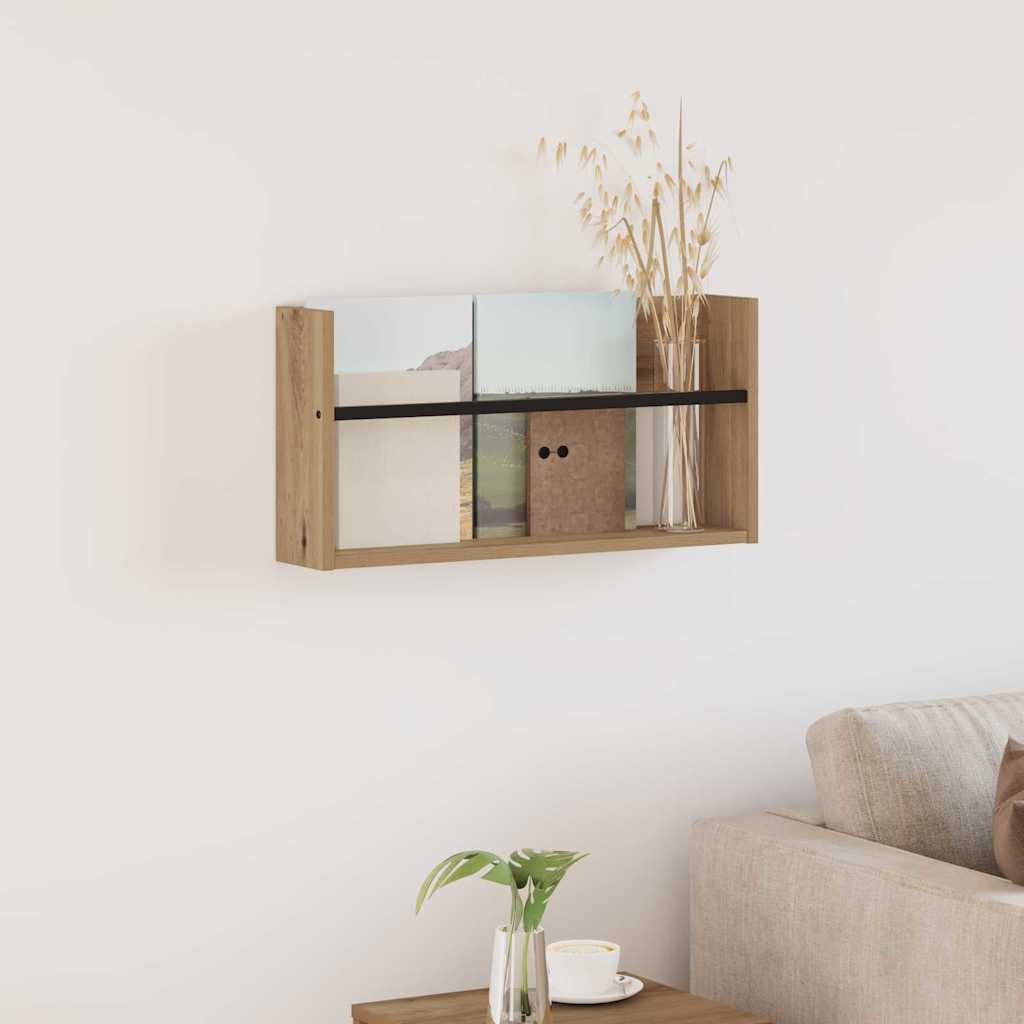 Ajakirja riiul riiuliga Käsitööpuu 60 x 12 x 30 cm Tehispuit