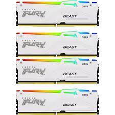 Оперативная память Kingston FURY Beast White RGB 128ГБ (4x32ГБ) DDR5 5600МГц
