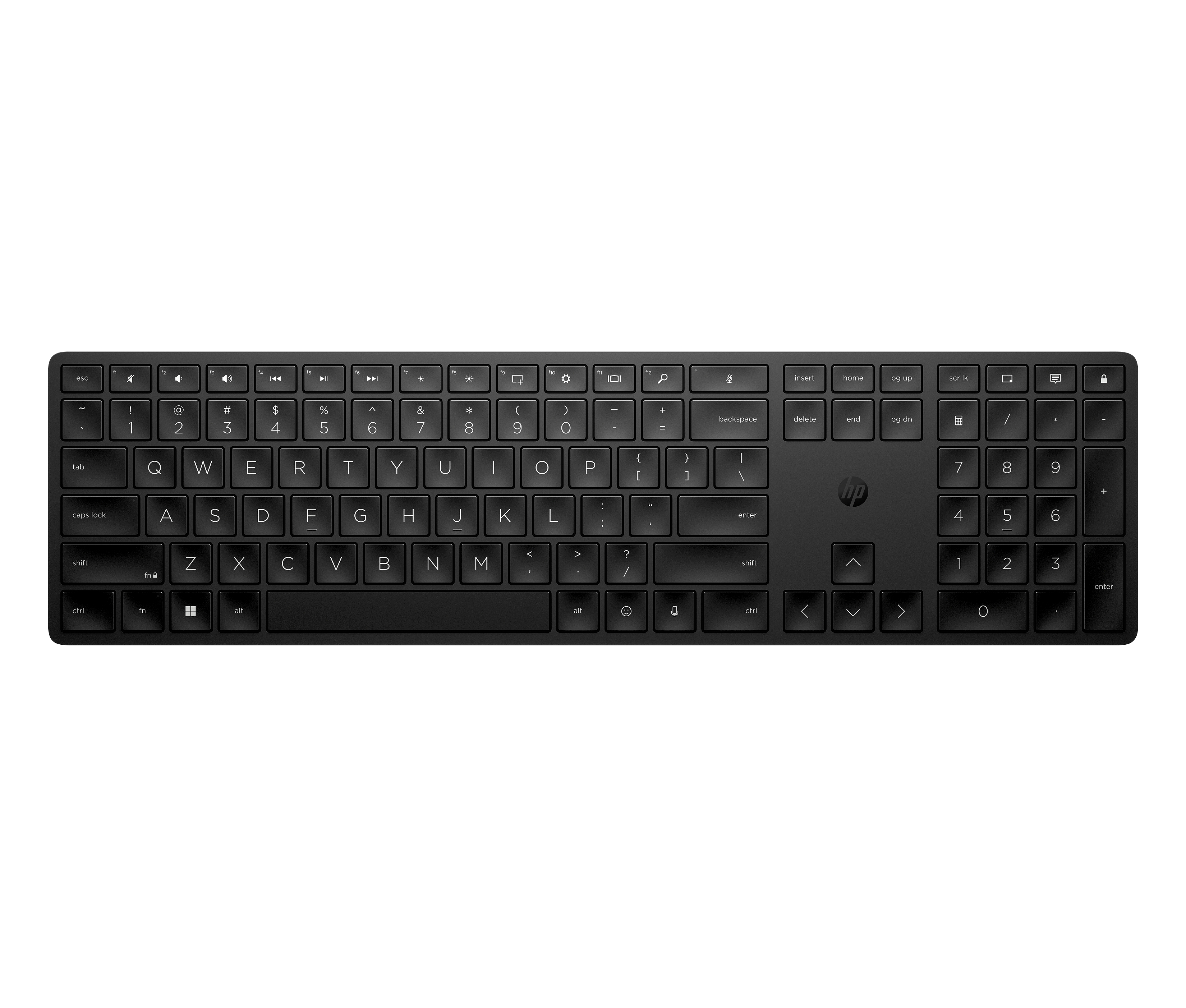 HP 455 Programmable Wireless Keyboard, Sanitizable - Black - US ENG