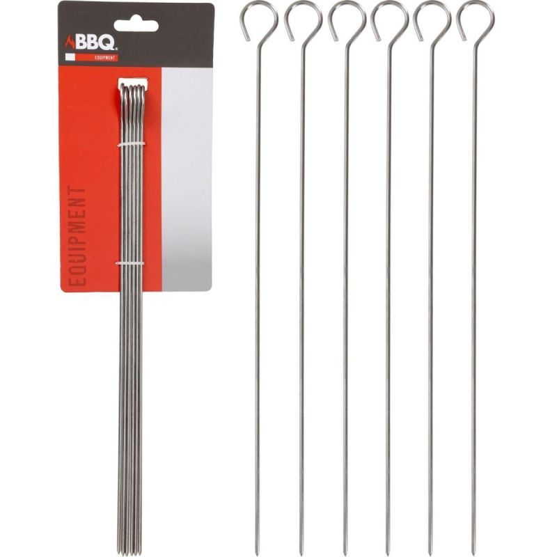 SKEWER FOR SHASHLIK 6 PCS. LENGTH 35.5 CM, STAINLESS STEEL