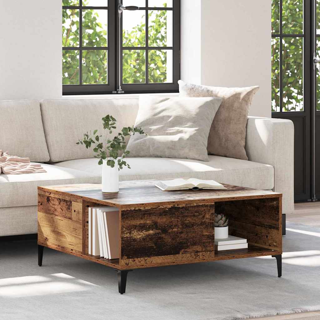 Kohvilaud Vana puit 80 x 80 x 36,5 cm Tehispuit