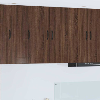 Seinakapp kööki 2 pcs Pruun tamme 30 x 31 x 80 cm Tehispuit