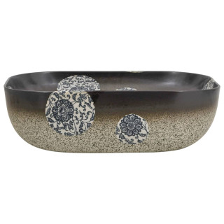 Раковина на столешницу, разноцветная, прямоугольная, керамическая