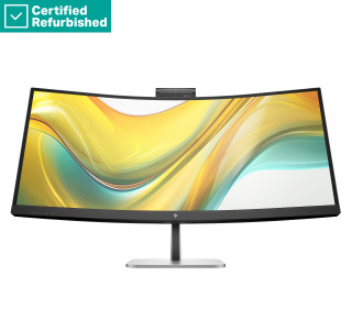 RENEW GOLD HP 534pm Series 5 Pro Curved Conferencing Monitor - 34 3440x1440 WQHD 400-nit 100Hz AG, Curved, VA, USB-C(100W/15W)/HDMI/DisplayPort, 3x USB-A, speakers, 5MP IR cam, RJ-45 LAN, height adjustable/tilt/swivel, 1 years