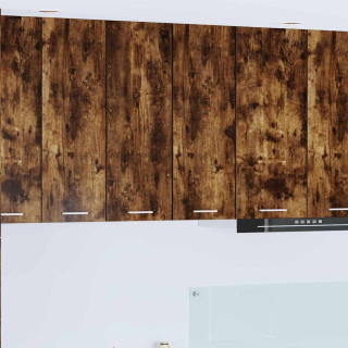 Seinakapp uksega Riga Suitsutatud tamm ja valge 30 x 31 x 80 cm