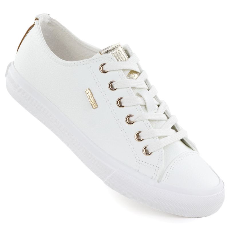 Women's low-top sneakers, eco-leather, white, Big Star RR274748