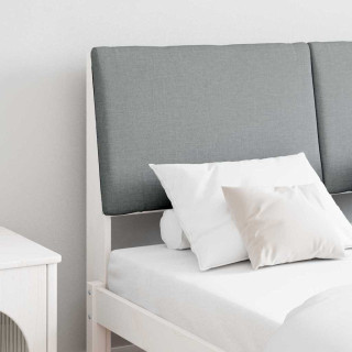 Polsterdatud voodiots Helehall 150 cm Tahke mänd