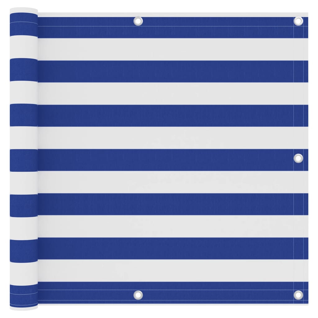 rõdusirm, valge ja sinine, 90 x 300 cm, oxford-kangas