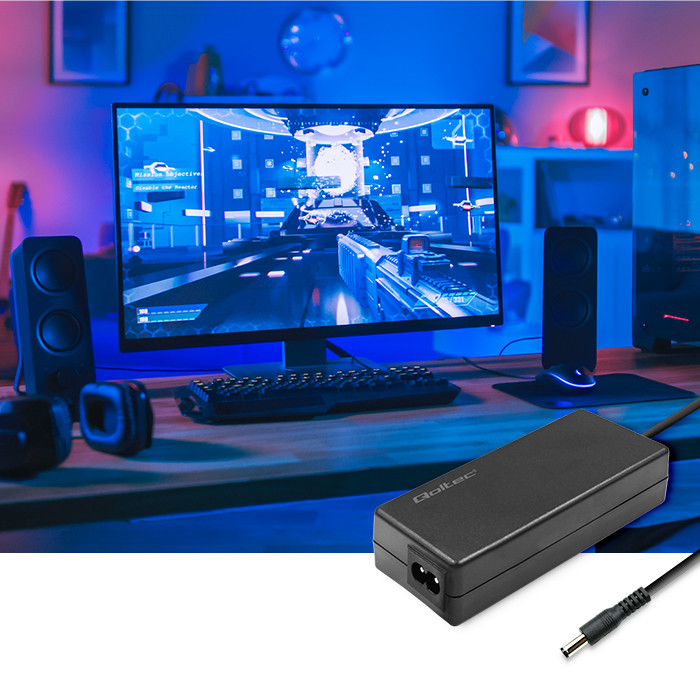 Qoltec Power Adapter for laptop 40W | 12V | 3.33A | 5.5*2.1 | +power cable