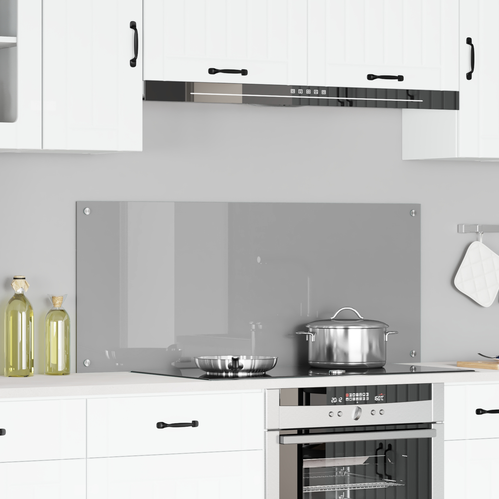 Kögi Splashback Helehall 120 x 50 x 0.6 cm Karastatud klaas