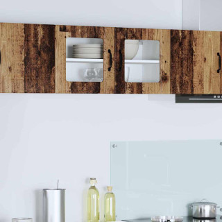 Seinakapp kööki riiuliga Vana puit 80 x 31 x 40 cm Tehispuit