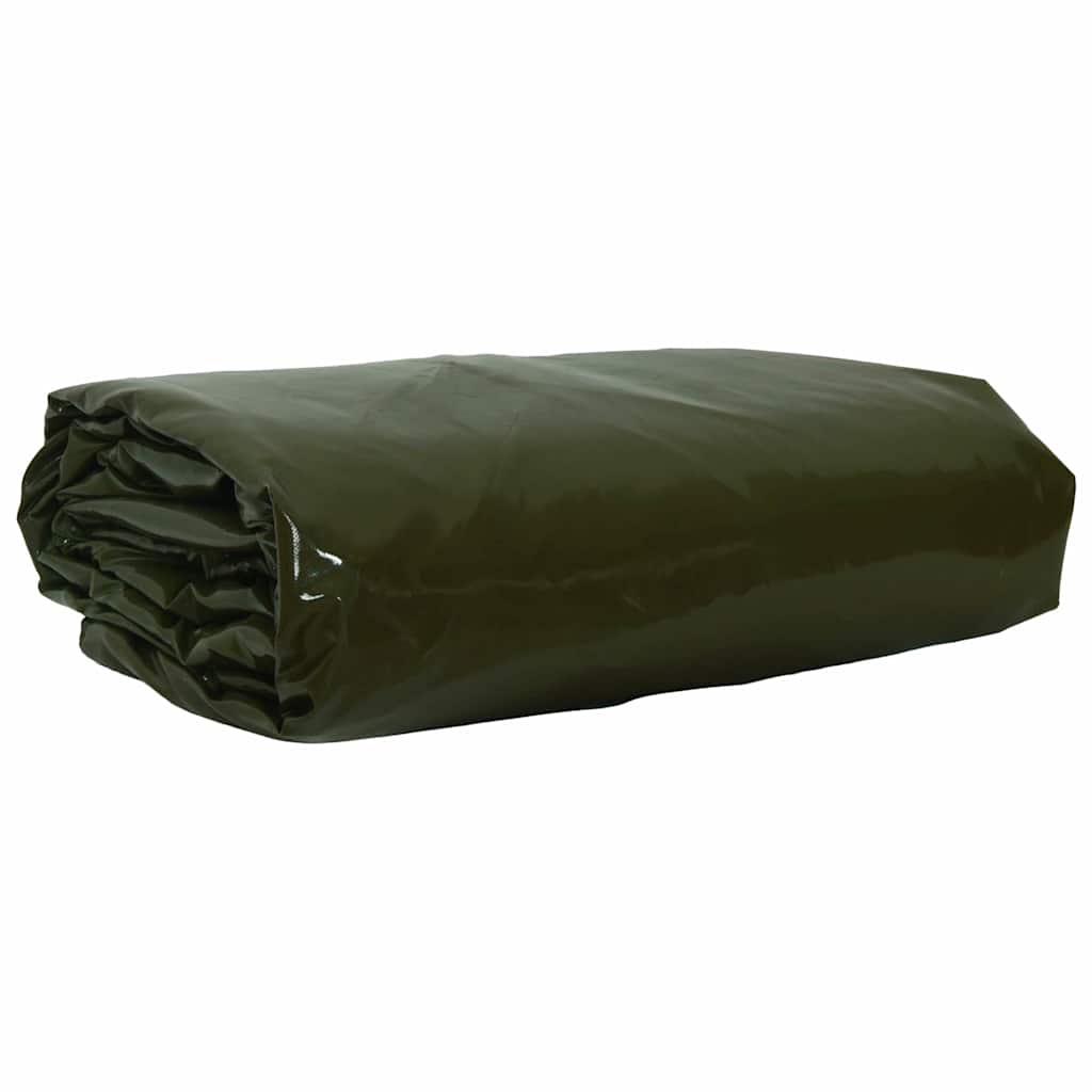 Tarpaulin 650g / m² Küpset roheline 5 x 6 m Lõuend PVC kattega
