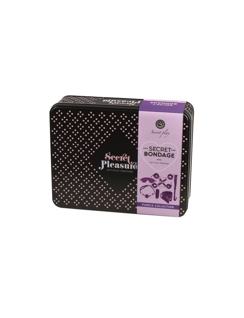 Набор для Бондажа Secret Bondage, 8 предметов, фиолетово-черный