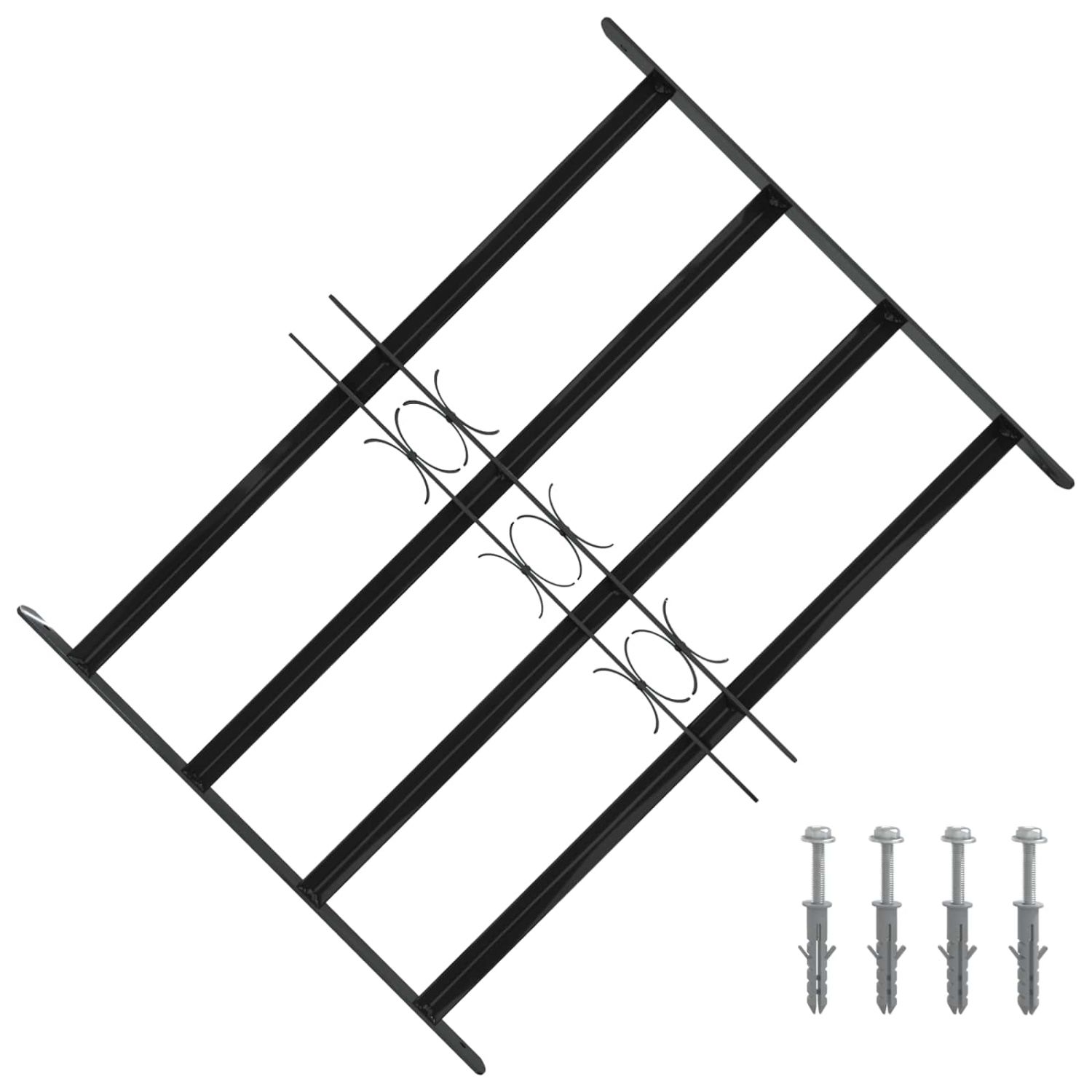 Akna rest Must 75.5 x 60 cm Pulbervärvitud teras
