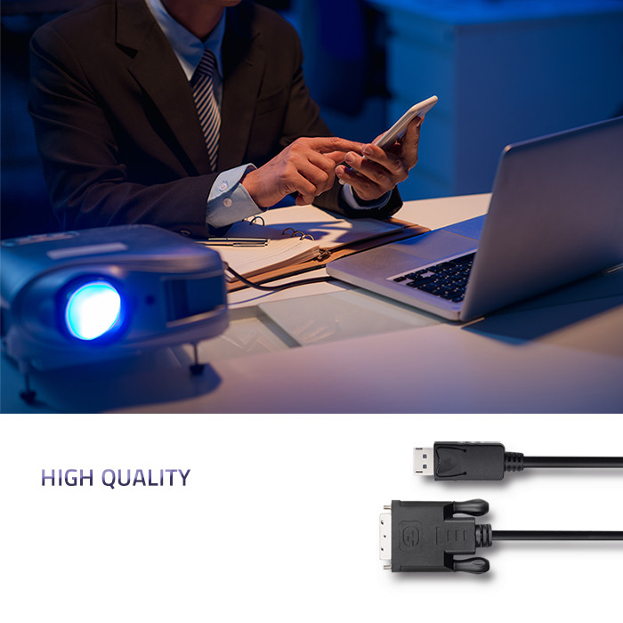 Qoltec DisplayPort Cable | DVI (24 + 1) male 1.8m