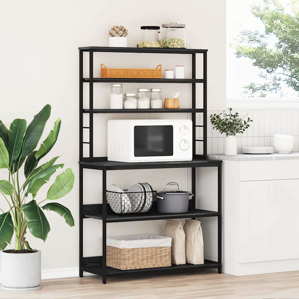 Köögiriiul Must tamm 100 x 40 x 168 cm Tehispuit