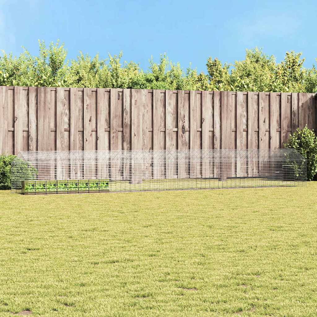 Küüliku Aedik Hõbedane 400 x 78 x 78 cm Tsinkteras