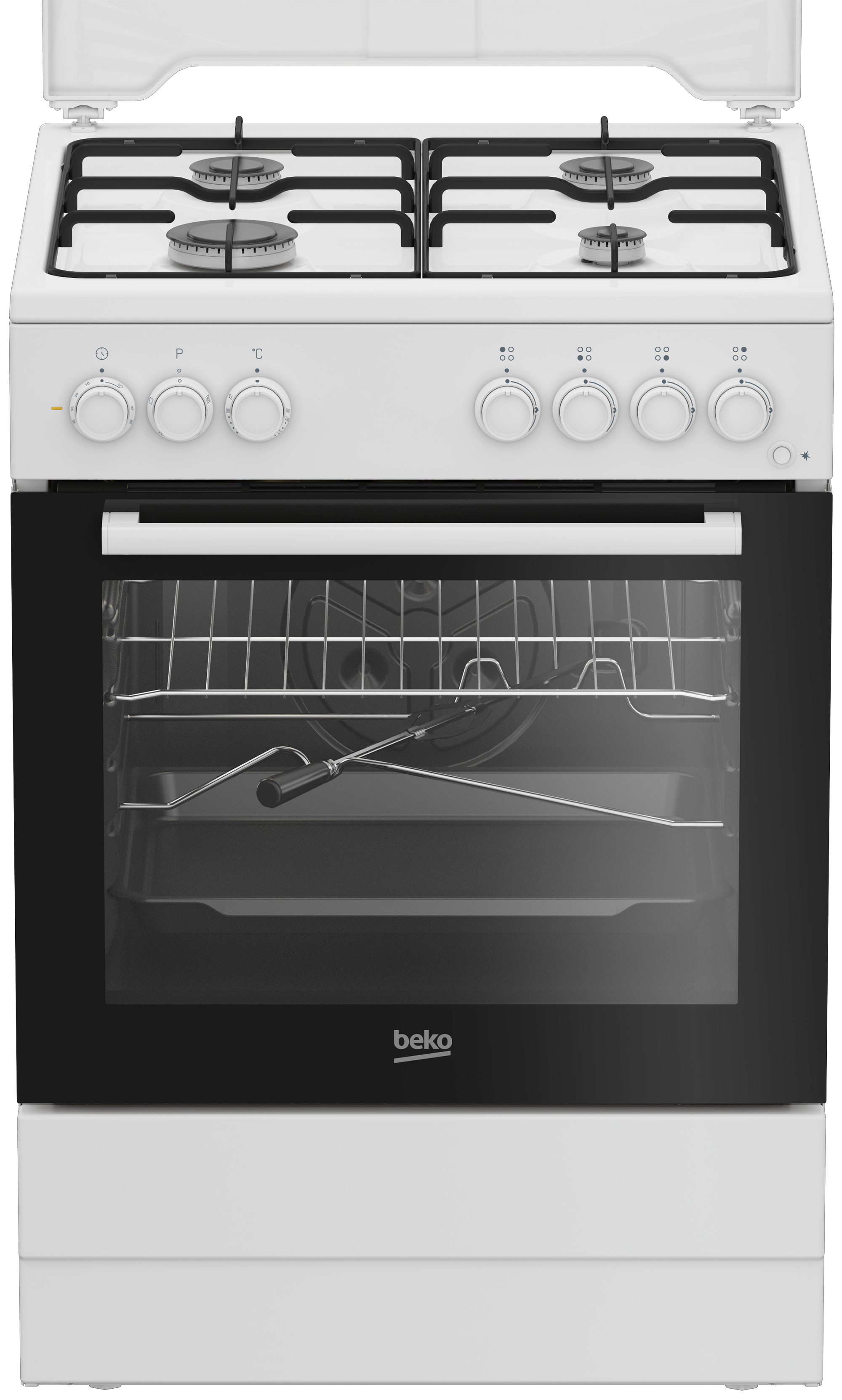 Газовая плита BEKO FBST62110DW, Ширина 60 см