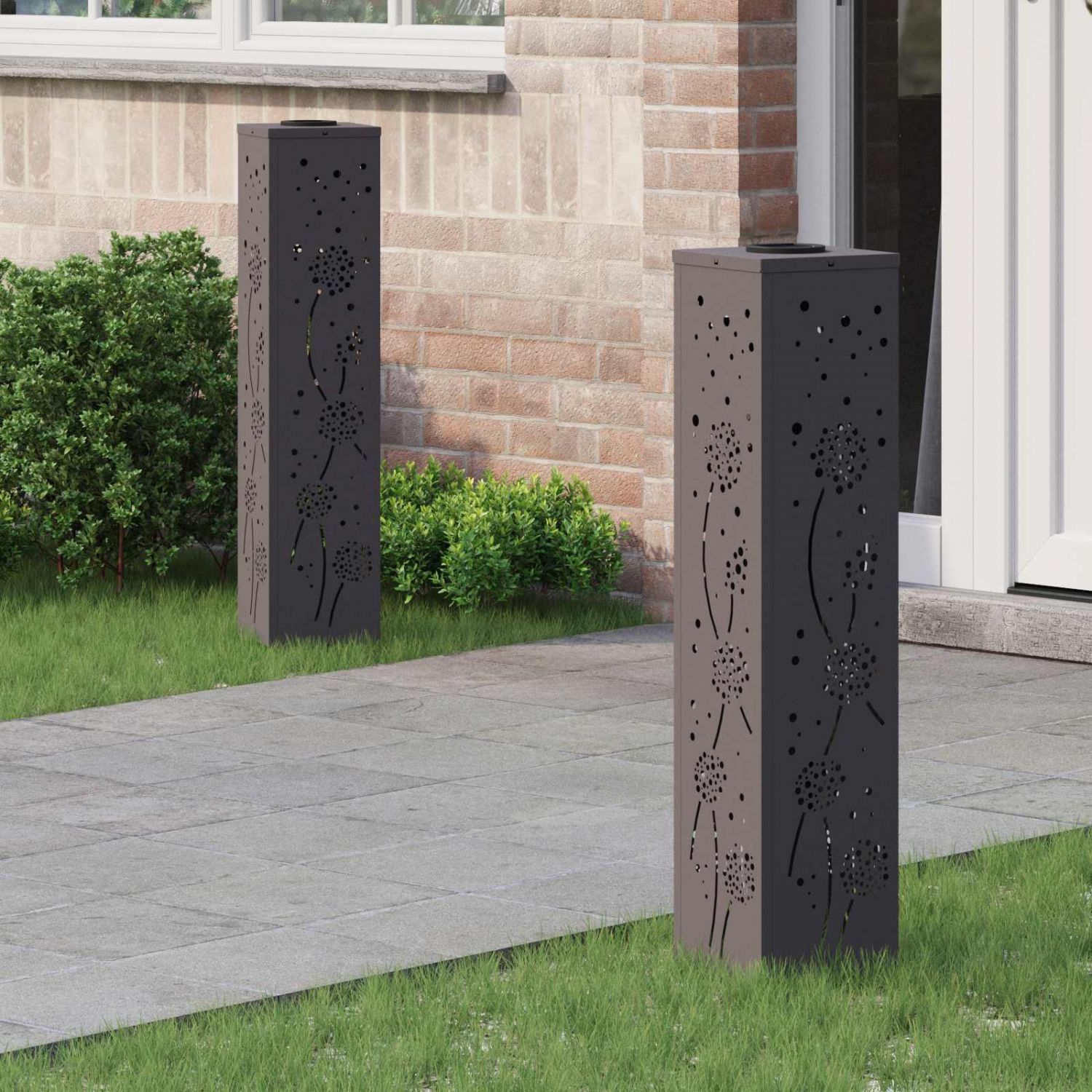 Päikese LED käigutee tuli 2 pcs Must Külmvaltsitud teras