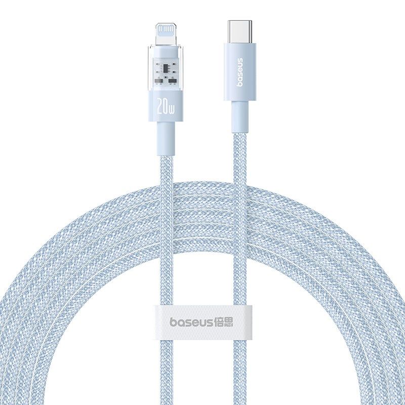 Baseus Gem USB C-IP Cable 20W 2m (Blue)