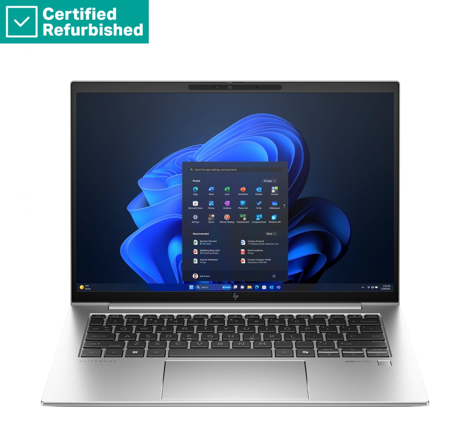 RENEW SILVER HP EliteBook 840 G11 - Ultra 7-155U, 32GB, 1TB SSD, 14 WUXGA 300-nit AG, 5MP IR cam, WWAN-ready, Smartcard, FPR,  US backlit keyboard, 56Wh, Win 11 Pro, 1 years