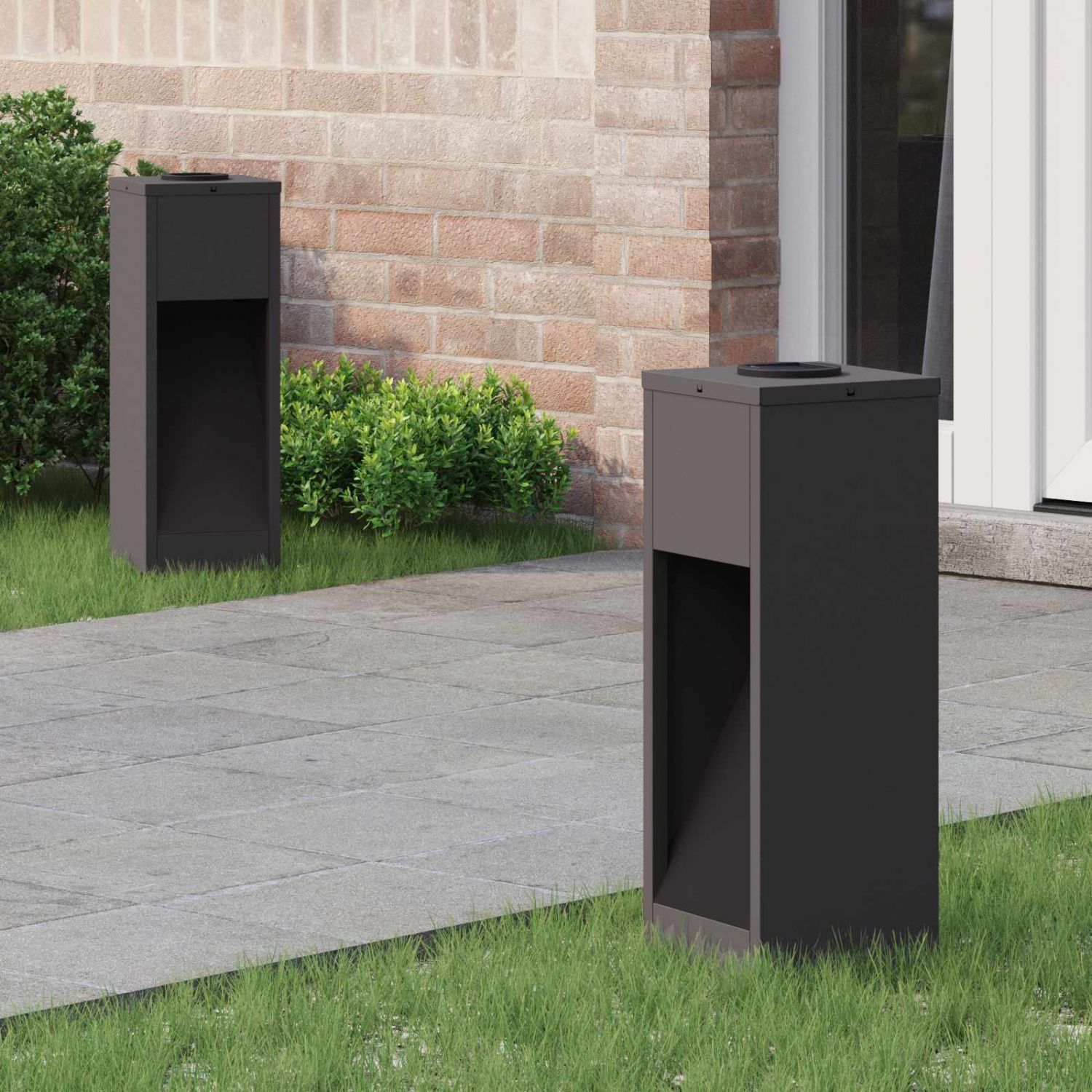 Päikese Led Rada Valgus 2 pcs Must Külmvaltsitud teras