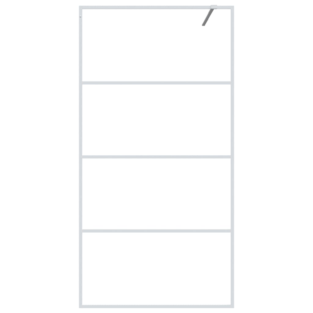 Душевая стенка, белая, 100 x 195 см, прозрачное ESG-стекло