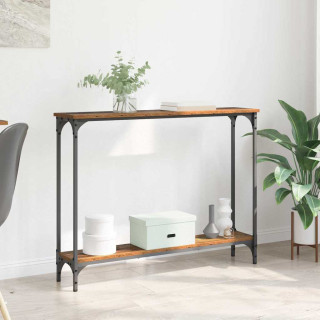 Konsoollaud riiuliga Vana puit 102 x 23 x 15.5 cm Tehispuit