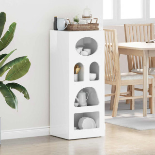 Kõide Kergelt läikiv valge 40 x 35 x 100,5 cm Tehispuit