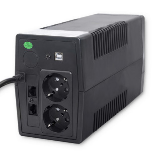Qoltec Uninterruptible Power Supply UPS Line Interactive | Monolith | 650VA | 360W | LCD | USB | RJ45