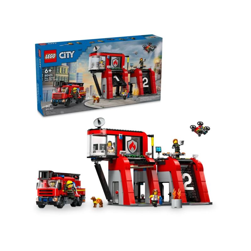 LEGO City 60414 Fire Station with Fire Truck