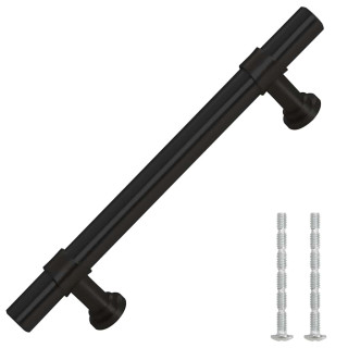 ручки для шкафа 10 шт, черные, 96 мм, нержавеющая сталь