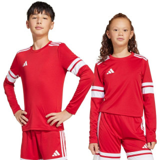 adidas Squadra 25 Long Sleeve Jersey for Kids Red and White JJ0041
