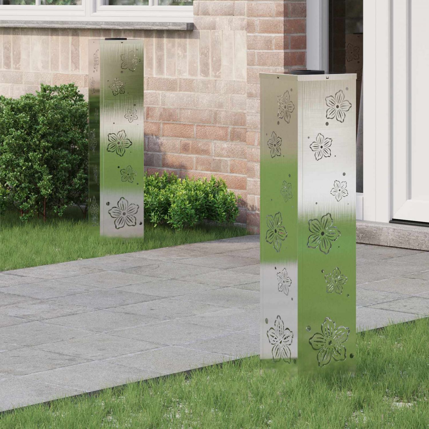 Päikese LED käigutee tuli 2 pcs Roostevaba teras