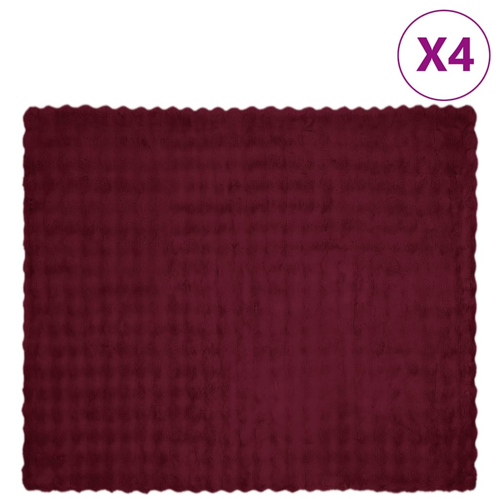 Valejõhvikaristu tekk 4 pcs Bordeaux punane 240 x 270 cm