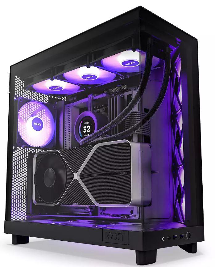 NZXT H6 Flow RGB arvutikorpus panoraamklaasiga ja hea õhuvooluga