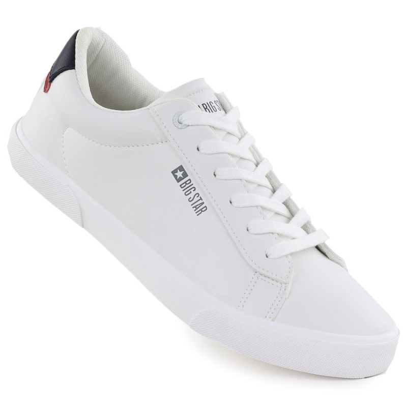 Men's low-top sneakers, eco-leather, white, Big Star TT174001