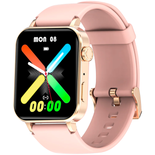 Фитнес-смарт-часы Blackview R30 Pro, 1.83-дюймовый HD экран, батарея 220 мАч, круглосуточное отслеживание SpO2 + мониторинг сердечного ритма, мониторинг сна, уведомления о звонках и SMS, розовый