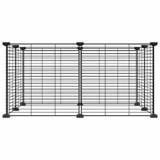 Восьмисекционный загон для домашних животных, черный, 35 x 35 см, сталь