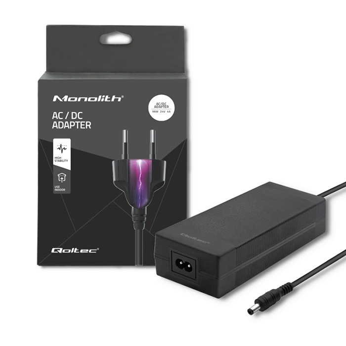 Qoltec Desktop power supply 96W | 24V | 4A | 5.5*2.5 + power cable