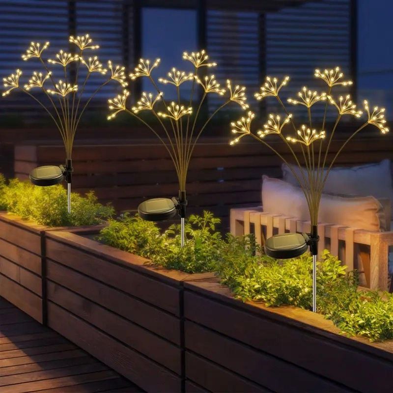 SOLAR LAMP DANDELION TREE FIREWORKS 72CM 60 LED