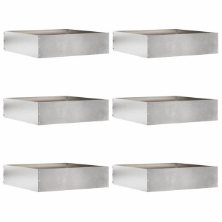 Murupiire 6 pcs Hõbedane 50 x 50 x 13 cm Roostevaba teras