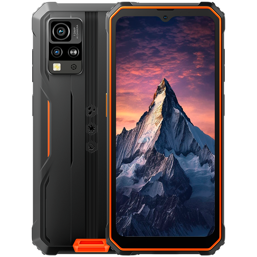 Смартфон Blackview Rugged BV4800Pro LTE 6.56 HD+IPS 720x1612 60Hz GORILLA GLASS 5 T606 Octa-core 1.6GHz 4GB/128GB CAM Front 8MP Rear 16MP+2MP 5180mAh Android 15 5180mAh без зарядного устройства Оранжевый
